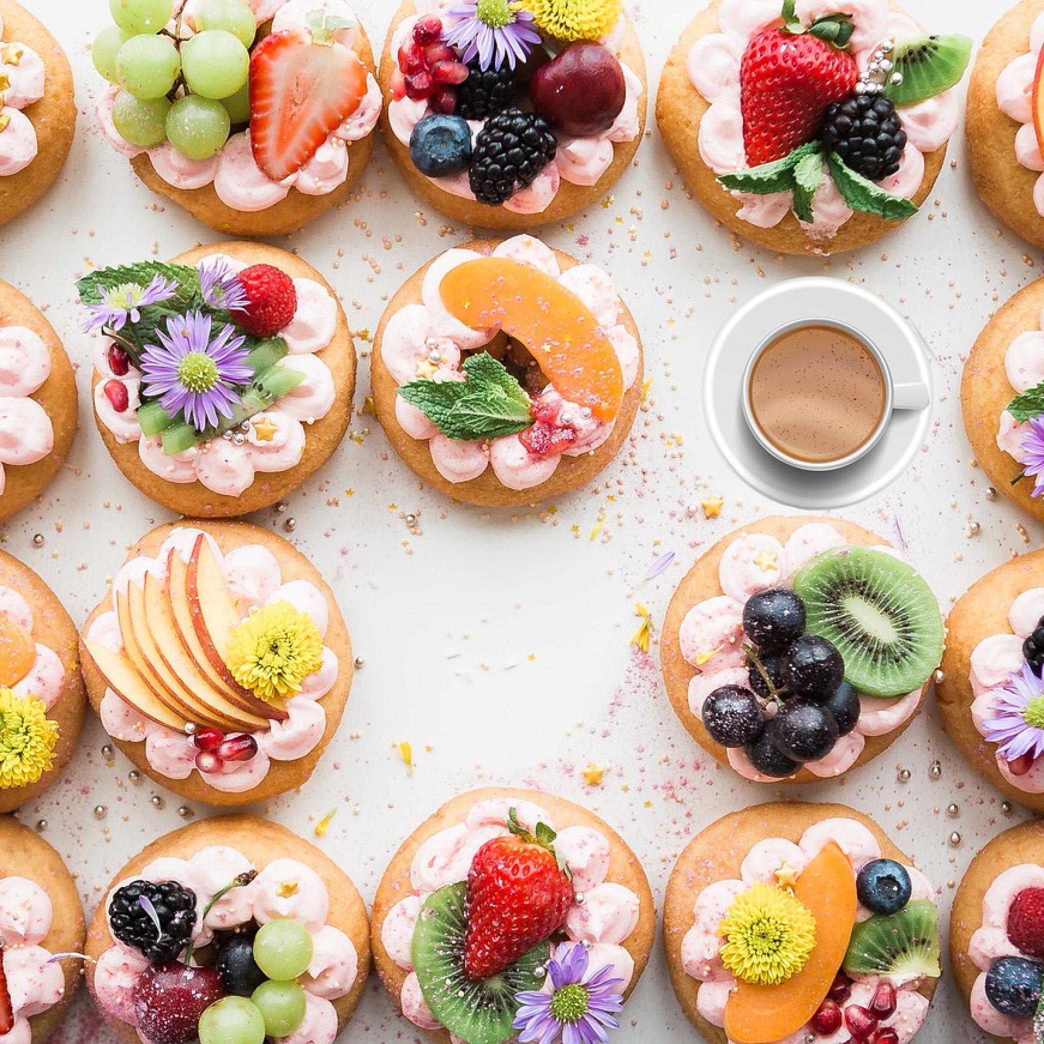 mini cheesecakes fruités