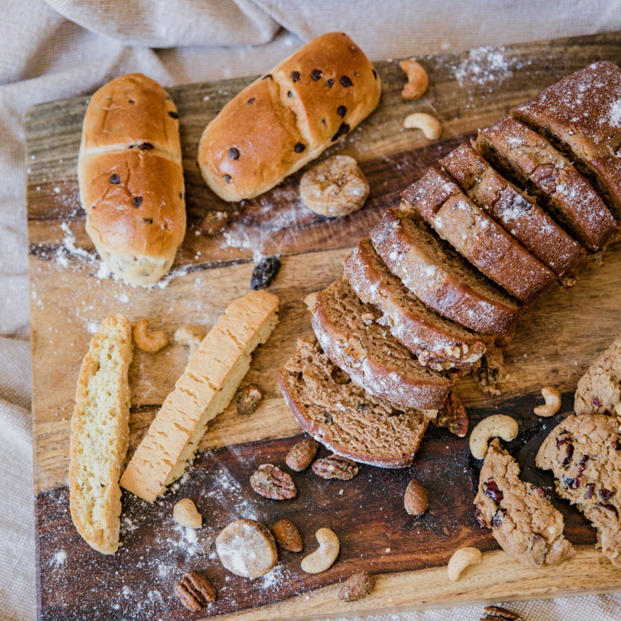 pain aux noix variés